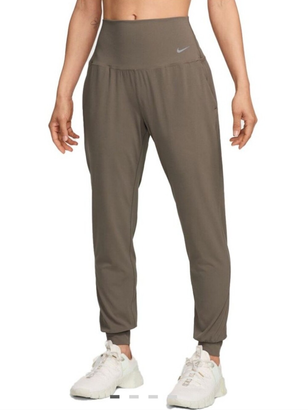 NWT Nike Womens Zenvy Dri-FIT Taupe High Rise Joggers Activewear Sporty Size XS - Picture 14 of 16